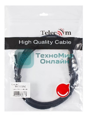 Кабель USB 2.0 A-->mini-B 5P (1.8 м) черный, Telecom TC6911BK-1.8M