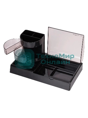 Настольный набор Deli E38254 (16 предметов) пластик, черный