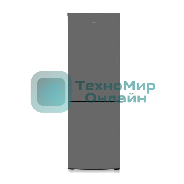 Холодильник Бирюса B-W6133 графит двухкамерный 210/100 л морозилка снизу, аавтоматическое оттаивание