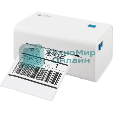 Принтер наклеек G&G GG-D420 стационарный, прямая термопечать, 203 dpi, 152 мм/сек, USB, белый