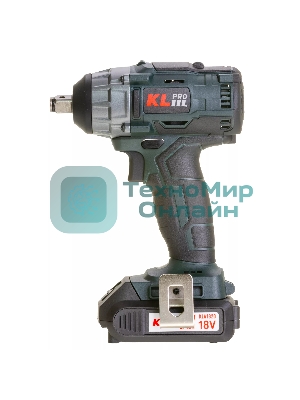 Профессиональный бесщеточный гайковерт аккумуляторный KLPRO KLSS18B-20 (18В, Li-ion-2шт, 2.0А·ч, 250Нм, 2 скорости, подсветка,З/У,в кейсе)