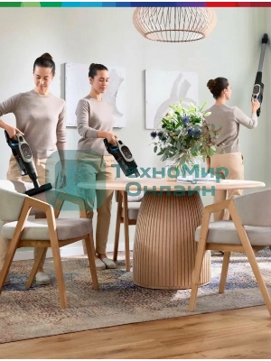 Пылесос вертикальный Bosch BCS931GAC серый, питание от аккумулятора, уборка сухая, пылесборник 0.4 л