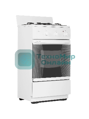 Плита комбинированная Flama CK 2202 W белый, конфорок 2 шт, духовка 30 л, 50 см x 85 см x 38 см