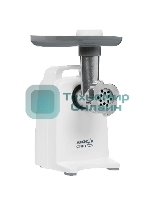 Мясорубка электрическая Аксион М321.04 белый, 1500 Вт, 1.7 кг/мин, реверс, защита от перегрузки, насадки - 4