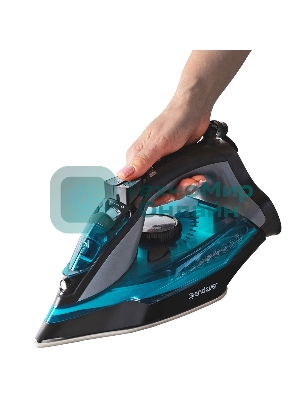 Утюг Endever DELTA-234 черный/лазурно-синий, 2400 Вт, 35 г/мин, 145 г/мин, 350 мл