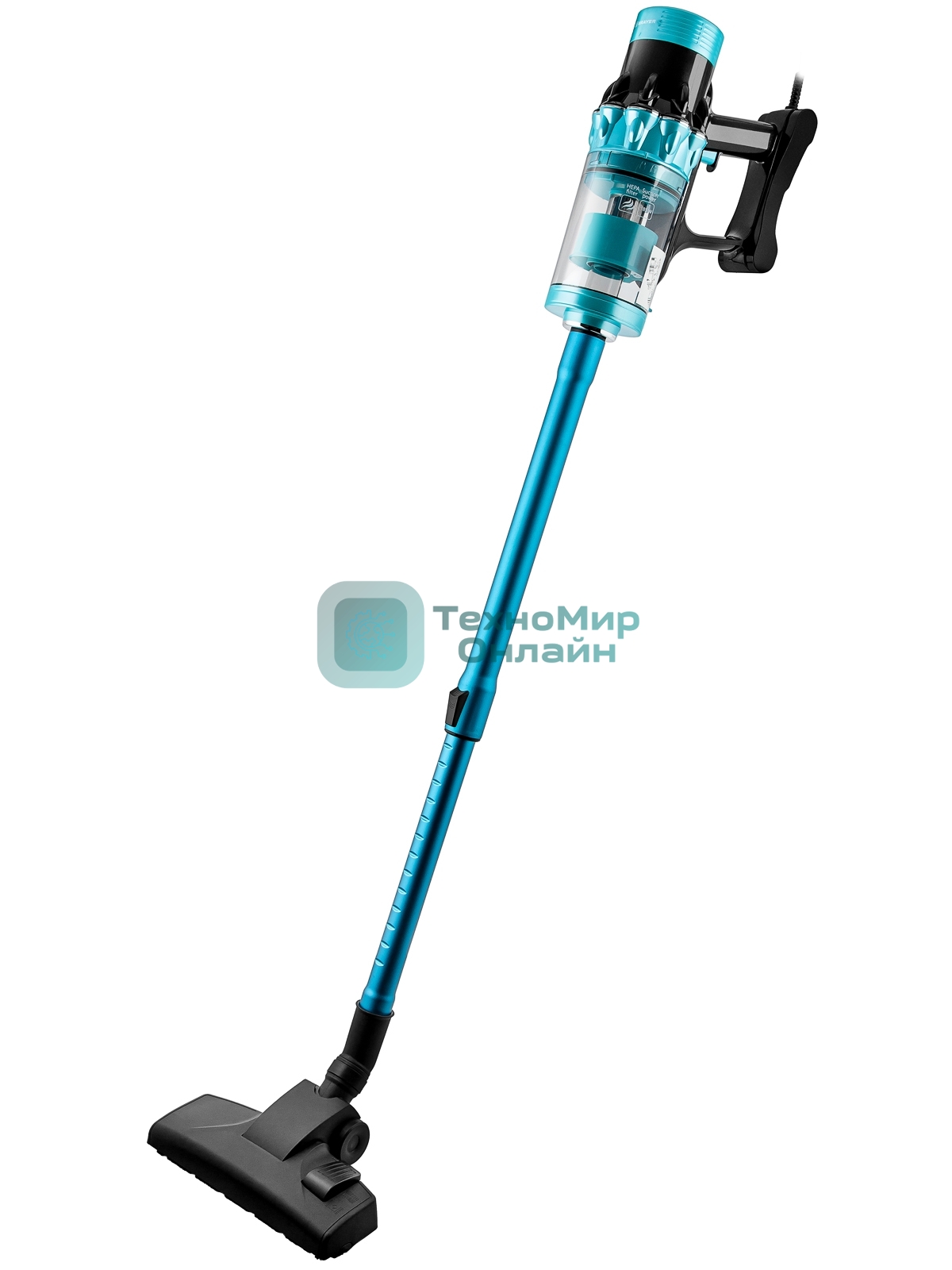 Пылесос вертикальный BRAYER BR4271 голубой, питание от сети, 185 Вт, уборка сухая, пылесборник 0.8 л