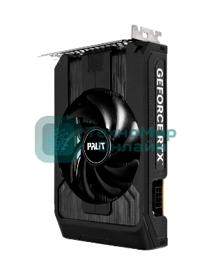 Видеокарта Palit GeForce RTX 5050 StormX OC, NVIDIA RTX 5050, 8 ГБ GDDR6, 128 бит, PCI-e 5.0, 1xHDMI, 3xDP, 2617 МГц