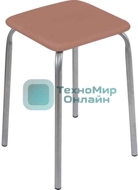 Табурет НИКА Эконом ТЭ3/К коричневый, 4 опоры, ДСП