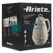 Чайник электрический Ariete Vintage 2869/03 2000 Вт, 1.7 л, бежевый