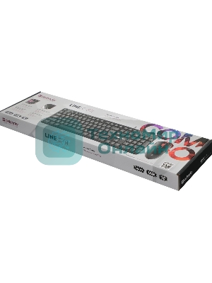 Комплект клавиатура+мышь Defender Line C-511 проводной, USB, 1000 DPI, чёрный