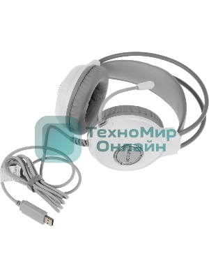 Гарнитура A4Tech Fstyler FH300U белый, проводная, подсветка