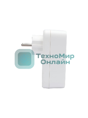 Сетевой фильтр Гарнизон SKT-1-CU2-W 2.0 Мультипорт однорозеточный, 1 р, 16А, 1xType-C, 2 х USB, ур.защиты 2+, белый (21440)