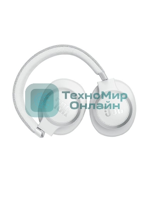 Беспроводные/проводные наушники JBL Live 770NC белый, полноразмерные, Bluetooth + проводной, адаптивное шумоподавление