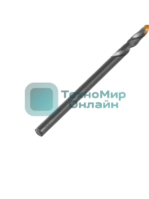 Сверло по металлу Denzel 2 мм, HSS-Tin, Golden Tip, 10 шт.