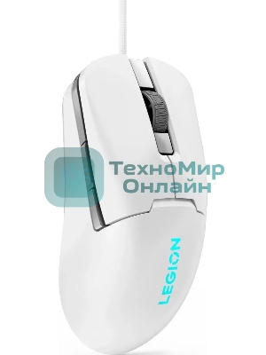 Мышь проводная Lenovo Legion M300s белый, 8000 dpi, USB, кнопки - 6
