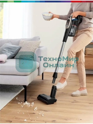 Пылесос вертикальный Bosch BCS931GAC серый, питание от аккумулятора, уборка сухая, пылесборник 0.4 л