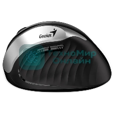 Мышь беспроводная Genius Ergo 8250S серебристый, 1600 dpi, радиоканал, USB, кнопки - 6