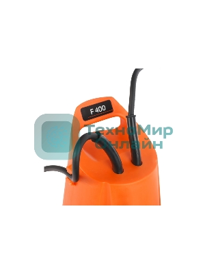 Насос дренажный PATRIOT F 400 (NEW) 315302405 Мощн. - 400 Вт, напр. - 220 В, макс.производит. - 8000 л/час, макс. глуб. погруж. - 5 м., макс. выс.подъема- 5 м., корпус - пластик.