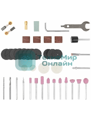 Прямошлифовальная машина (гравер) DG-137PL, 135 Вт, 10000-32000 об/мин, 2,4/3,2 мм, БС щеток, набор насадок, пластик. кейс