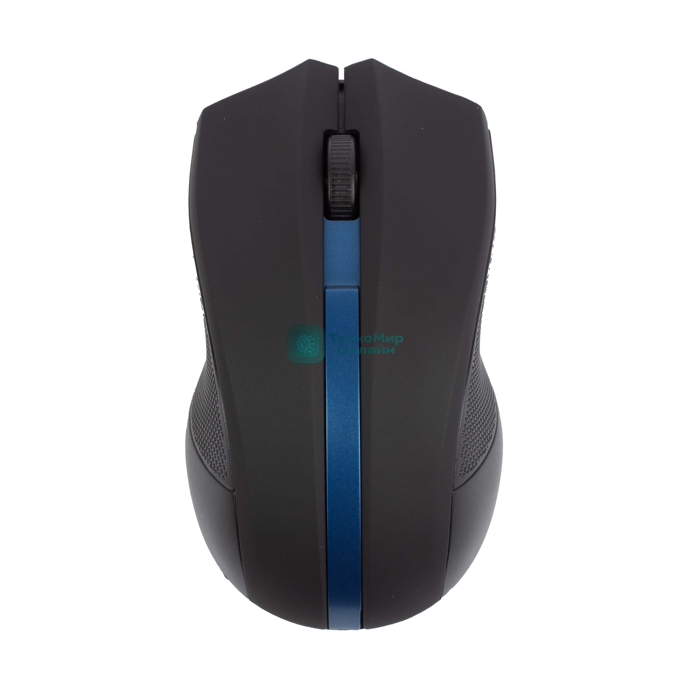 Мышь беспроводная HIPER HOMW-074 черный/синий, 1000 dpi, радиоканал, USB, кнопки - 3