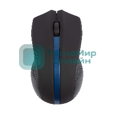 Мышь беспроводная HIPER HOMW-074 черный/синий, 1000 dpi, радиоканал, USB, кнопки - 3