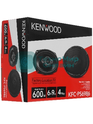 Колонки автомобильные Kenwood KFC-PS6986 600Вт 88дБ 4Ом 15x23см (6x9дюйм) (ком.:2кол.) коаксиальные четырехполосные