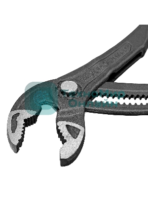 Клещи переставные Denzel кнопочный механизм, обливные рукоятки, 300 мм