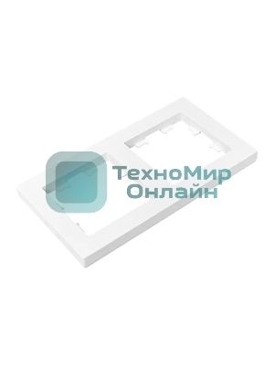 Рамка Эпика 2-местная, белая, пластик