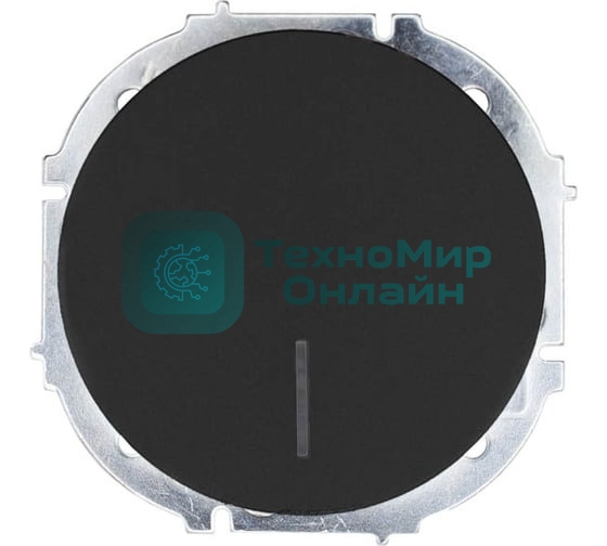 Выключатель 1-кл. СП OSEN 10А IP20 с подсветкой механизм черный бархат LEZARD 743-4288-111