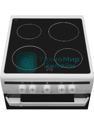 Плита электрическая Hansa FCCW54002 белый, конфорок 4 шт, духовка 68 л, 50 см x 85 см x 60 см