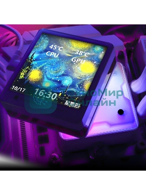 Водяное охлаждение для процессора Thermalright Grand Vision 360 (360mm, LED, White, ARGB/Fans: 3x120mm, 80.45CFM, 29.4dBA, 2150RPM/Pump height 72.5mm, 6400RPM, Rad thickness 27mm/S: 1700, 1200, 1851, 115X, 2011, 2066, AM5, AM4)