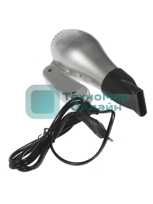 Фен Добрыня DO-2007 серебристый/черный, 1200 Вт, компактный