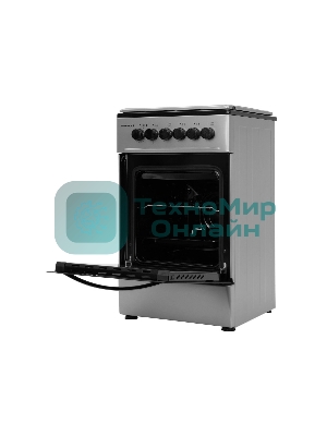 Плита комбинированная Kraft KF-FSK5302ES серый, конфорок 4 газовых, духовка 58 л, 50 см x 85.5 см x 55 см