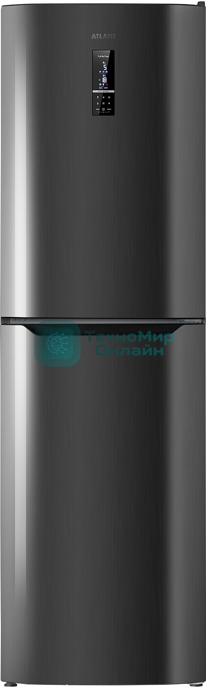 Холодильник Atlant ХМ-4623-159-ND черный металлик двухкамерный 187/125л морозилка снизу, No Frost