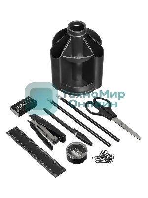 Настольный набор Silwerhof (10 предметов) пластик, черный