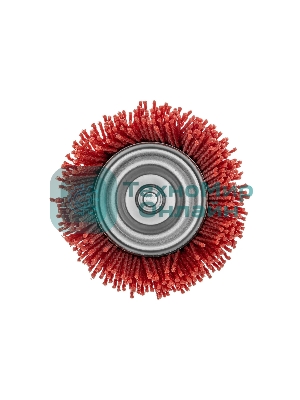 Щетка для дрели Denzel 75 мм, чашка, со шпилькой, нейлоновая щетина