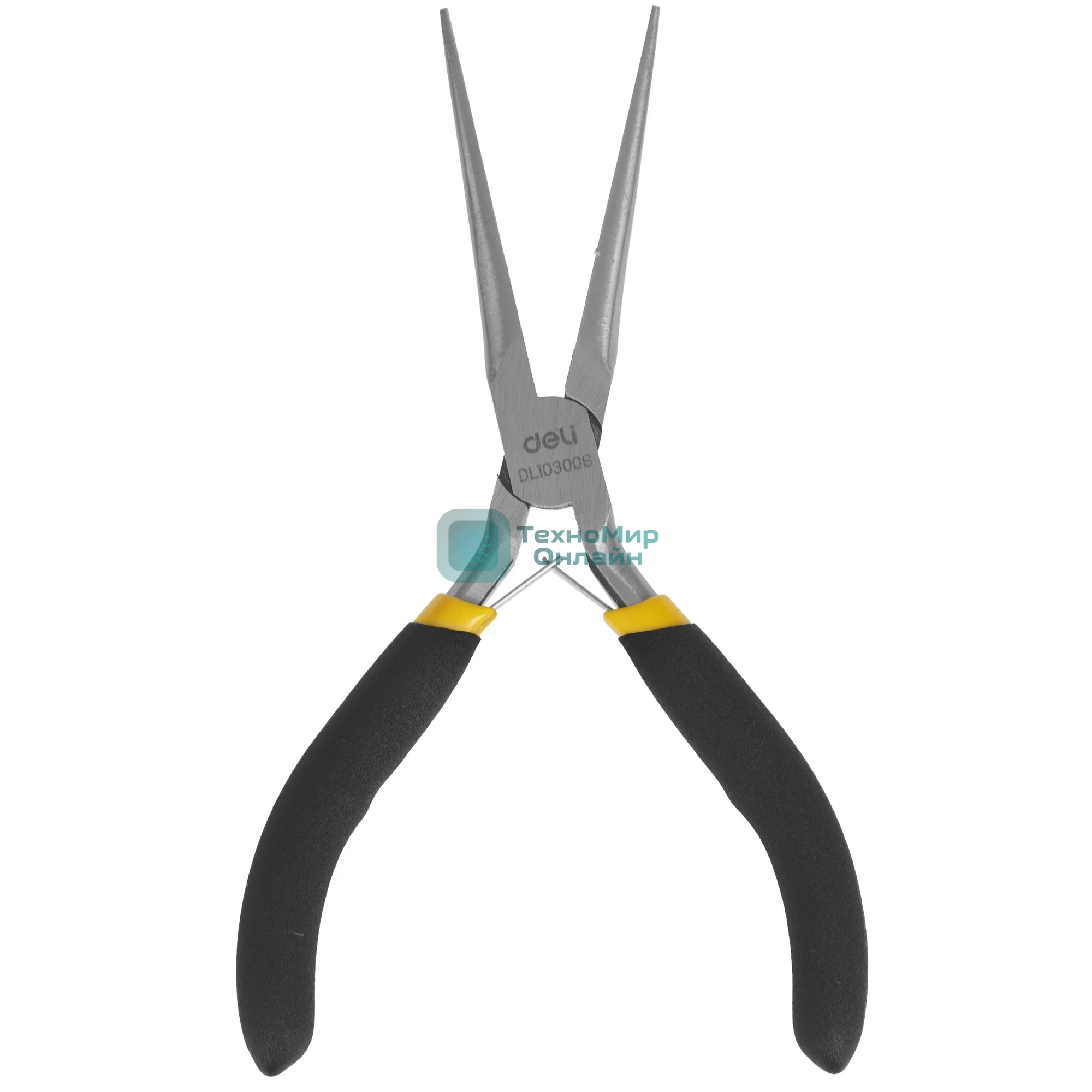Мини-тонкогубцы удлиненные Deli DL103006 150 мм, прорезиненная рукоять