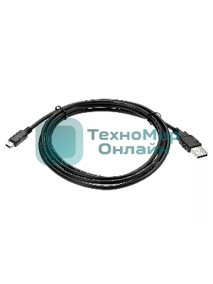 Кабель USB 2.0 A-->mini-B 5P (1.8 м) черный, Telecom TC6911BK-1.8M
