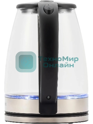 Чайник электрический Starwind SKG4777 1.8 л, 2000 Вт, черный/прозрачный (корпус: стекло)