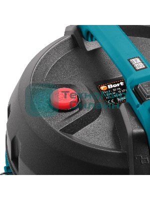 Строительный пылесос Bort BSS-1220 черный (93412598) 240/1200 Вт, уборка сухая/влажная, пылесборник мешок/контейнер, 20 л