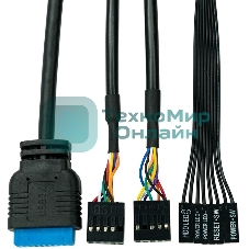 Компьютерный корпус XASTRA A305M 3FRGb Black mATX/Mesh/ tempered glass / 2x140мм + 1x120мм FRGb fans/ A305M-2FC14F-1FC12F