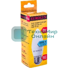 Лампа светодиодная EUROLUX LL-E-C37-6W-230-4K-E27 свеча
