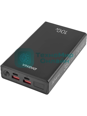 Портативный аккумулятор Digma DGPD100WA 20000mAh QC3.0/PD3.0 100W 5A 2xUSB-A/2xUSB-C черный