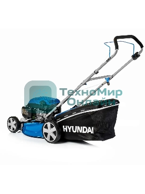 Бензиновая газонокосилка HYUNDAI L4620 двигатель Hyundai ICV145,4-х такт, 3.8 л.с./145 см3, Ширина среза 45,7 см, Высота среза 25-75 мм, 23,5 кг
