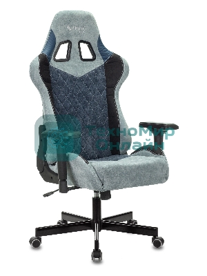 Кресло Бюрократ VIKING 7 KNIGHT BL FABRIC синий, ткань, 120 кг, механизм качания