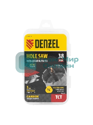 Коронка по металлу Denzel твердосплавная, 38 мм