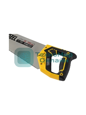 Ножовка по дереву Denzel 500 мм, 9 TPI, зуб 3D, двухкомпонентная рукоятка