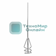 Миксер Сибртех из оцинкованной стали, D 60 мм, L 400 мм,д ля красок и штукатурных смесей