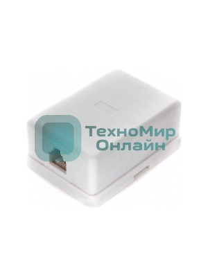 Розетка телефонная TA-101 RJ-11 (6P4C) внешняя 1 порт, белый