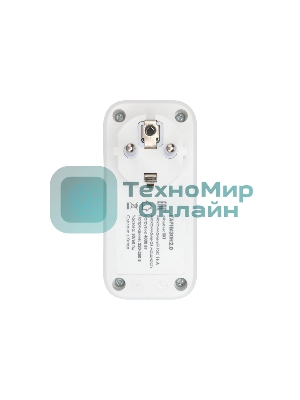 Сетевой фильтр Гарнизон SKT-1-CU2-W 2.0 Мультипорт однорозеточный, 1 р, 16А, 1xType-C, 2 х USB, ур.защиты 2+, белый (21440)